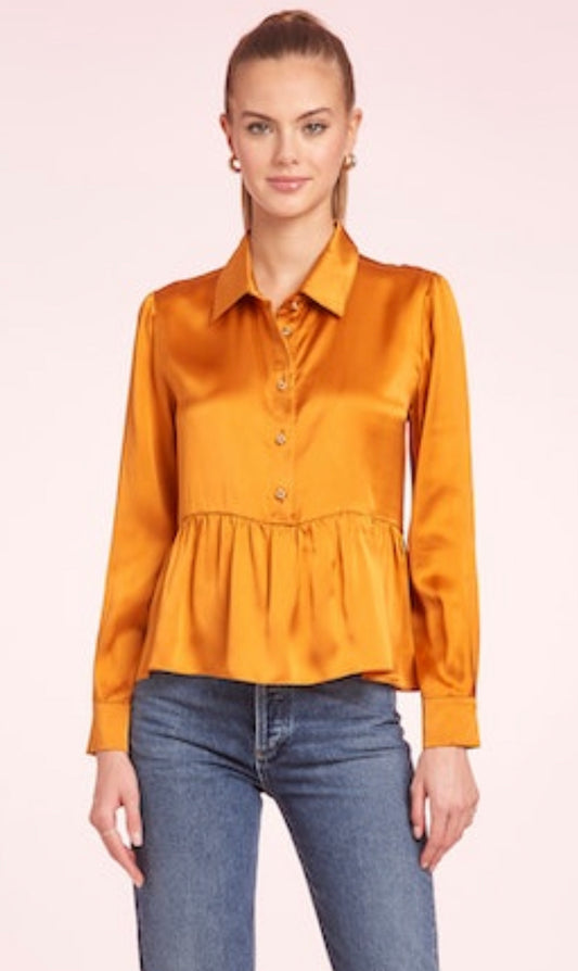 Amanda Uprichard Pierre Top - Butterscotch