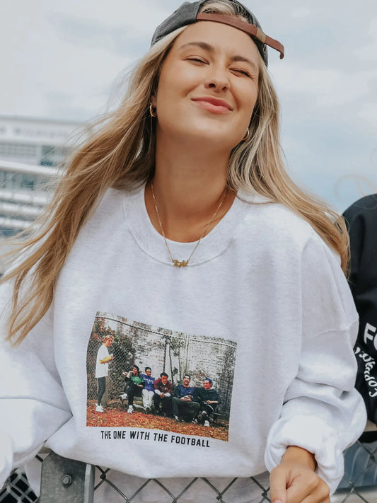 THE ONE WITH THE FOOTBALL SWEATSHIRT