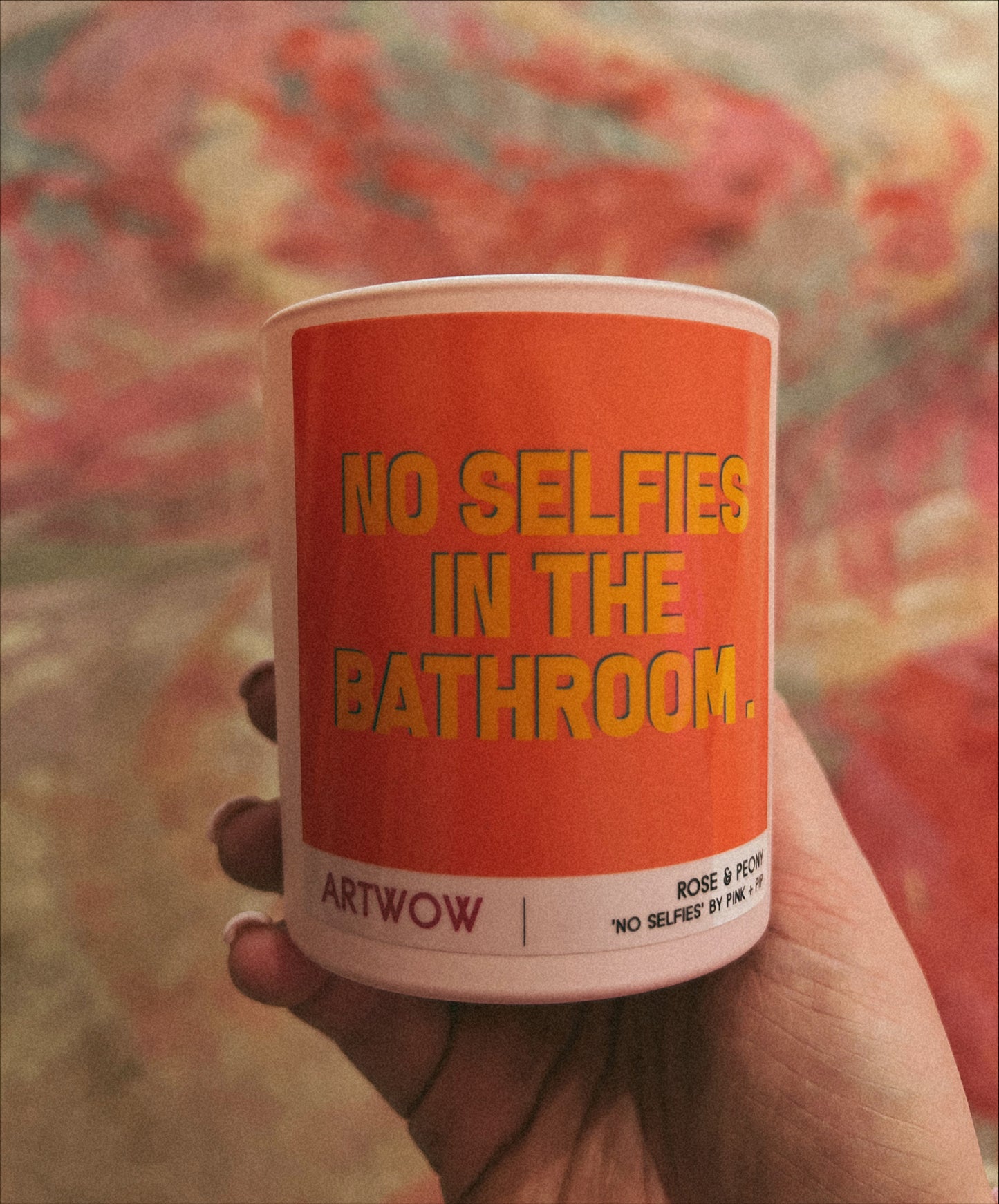 NO SELFIES IN THE BATHROOM CANDLE