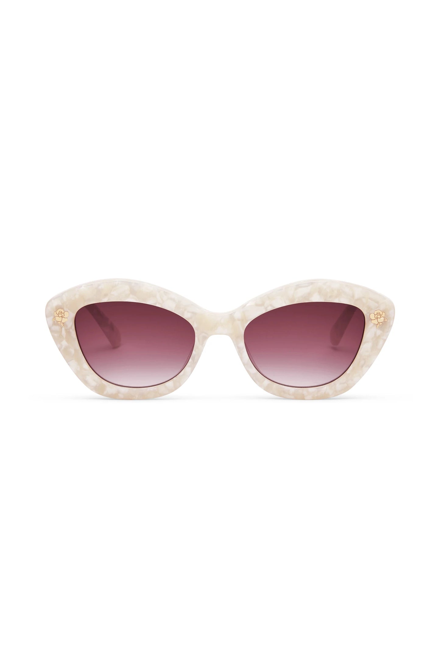 LoveShackFancy Hessel Sunglasses - Ivory