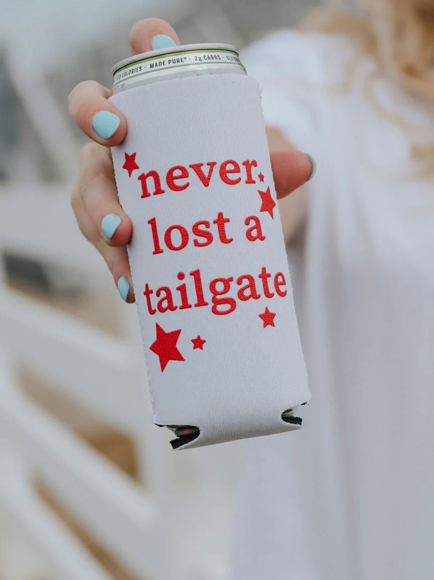NEVER LOST A TAILGATE TALL DRINK SLEEVE