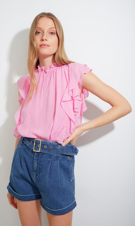 BETTY JACQUARD BLOUSE