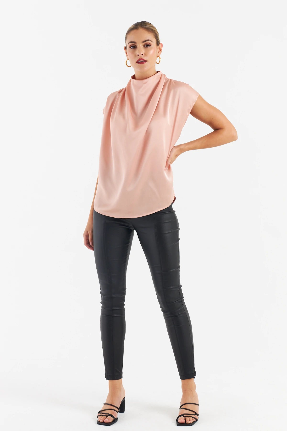 Lauren Satin Pink Blouse