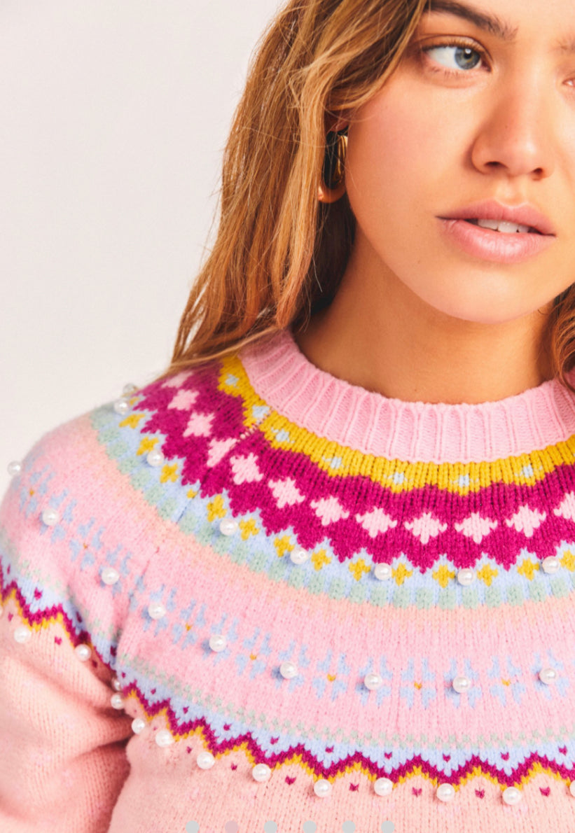 LOVESHACKFANCY CRAWLEY PULLOVER