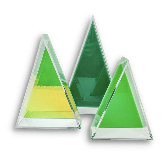 Acrylic Serving Dishes - Green - Set of 3