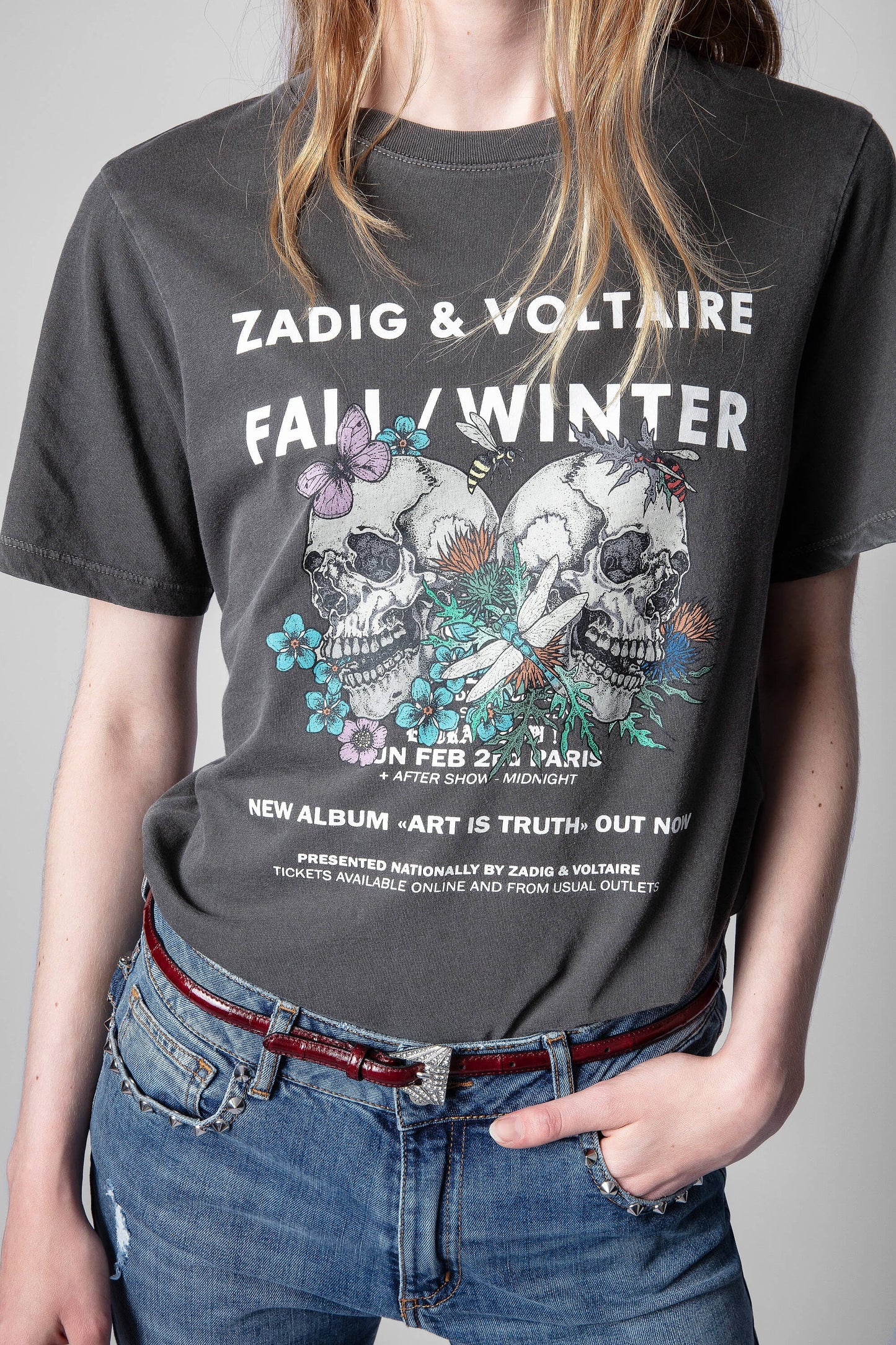 ZADIG & VOLTAIRE BELLE ROCK SKULL TEE