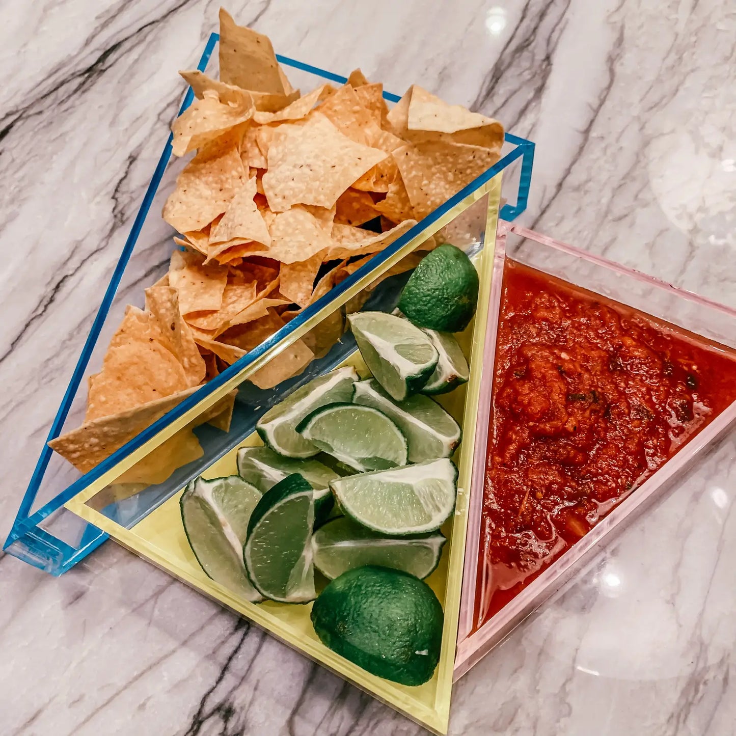 Acrylic Serving Dishes - Red (Set of 3)