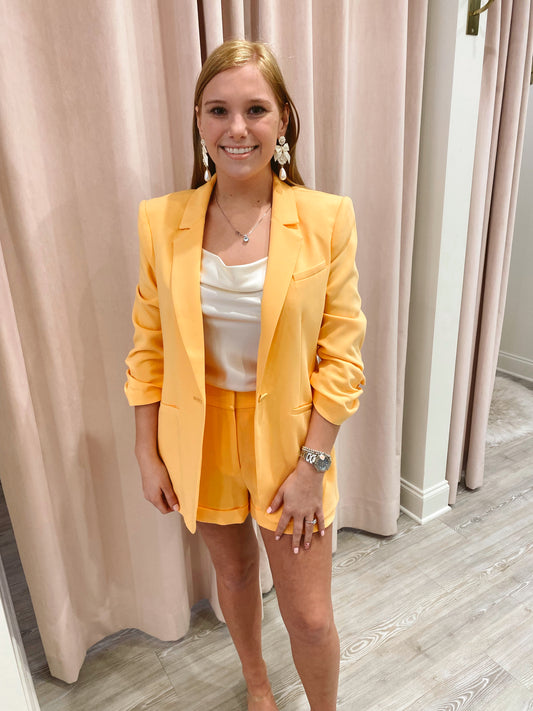 CINQ A SEPT CREPE KHLOE BLAZER - SUNSET