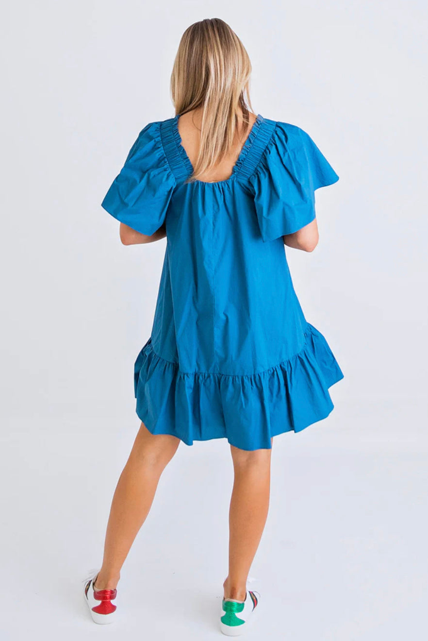 Solid Poplin Square Dress