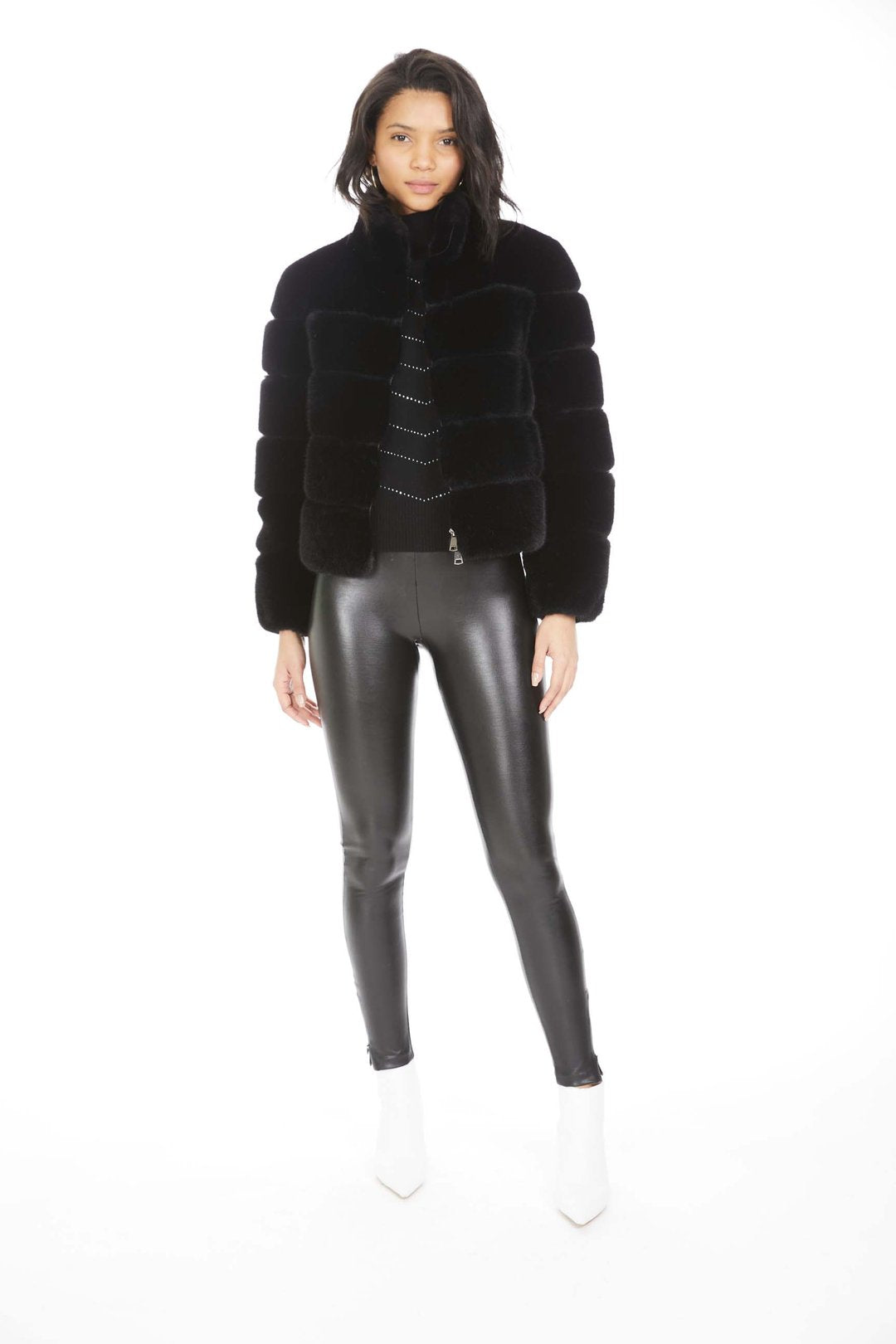 GENERATION LOVE JODI FAUX FUR - BLACK