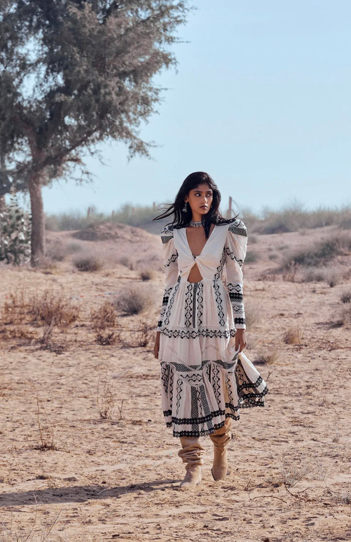 Hemant & Nandita Twisted Yoke Midi