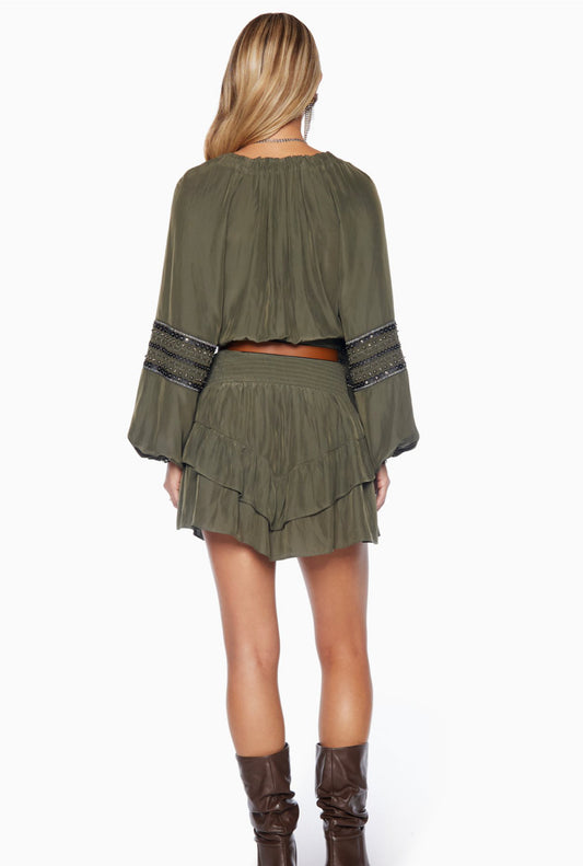 RAMY BROOK RALPHIE RUFFLE MINI DRESS