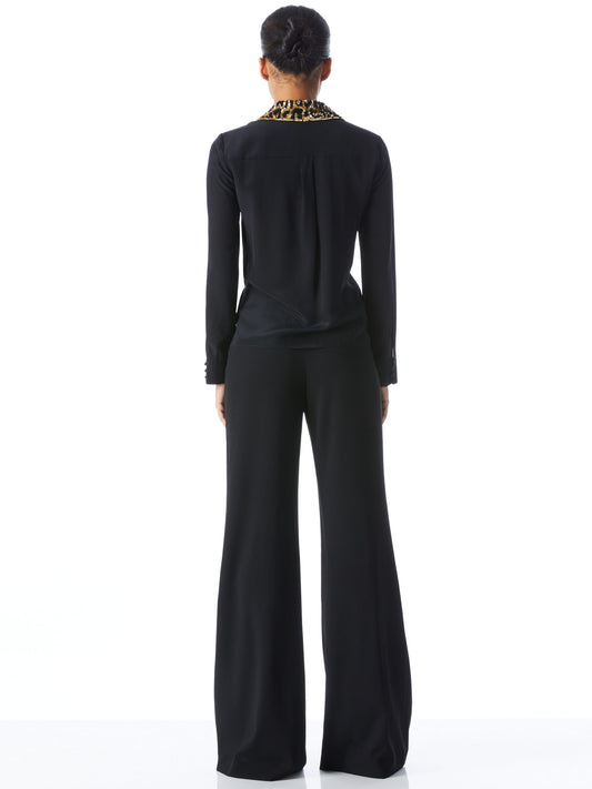 Alice & Olivia Willa Placket Top