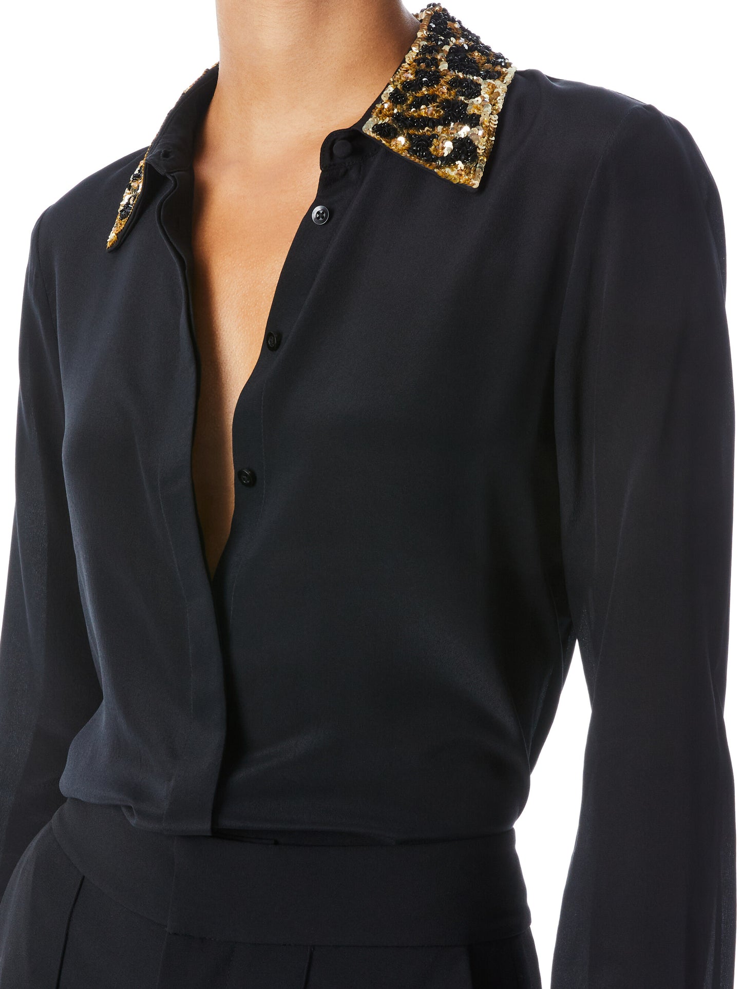 Alice & Olivia Willa Placket Top