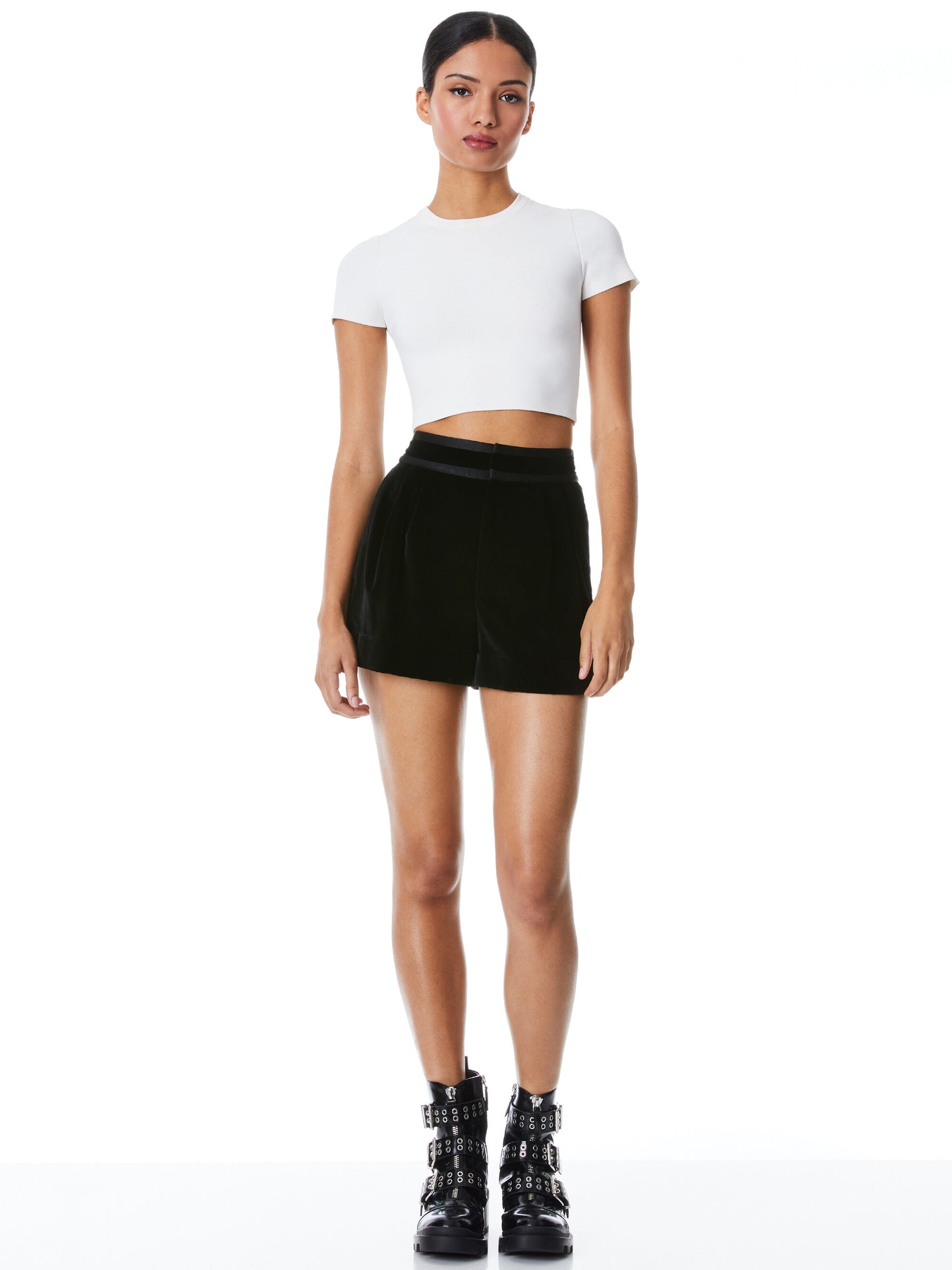 Alice & Olivia Conry Velvet Short