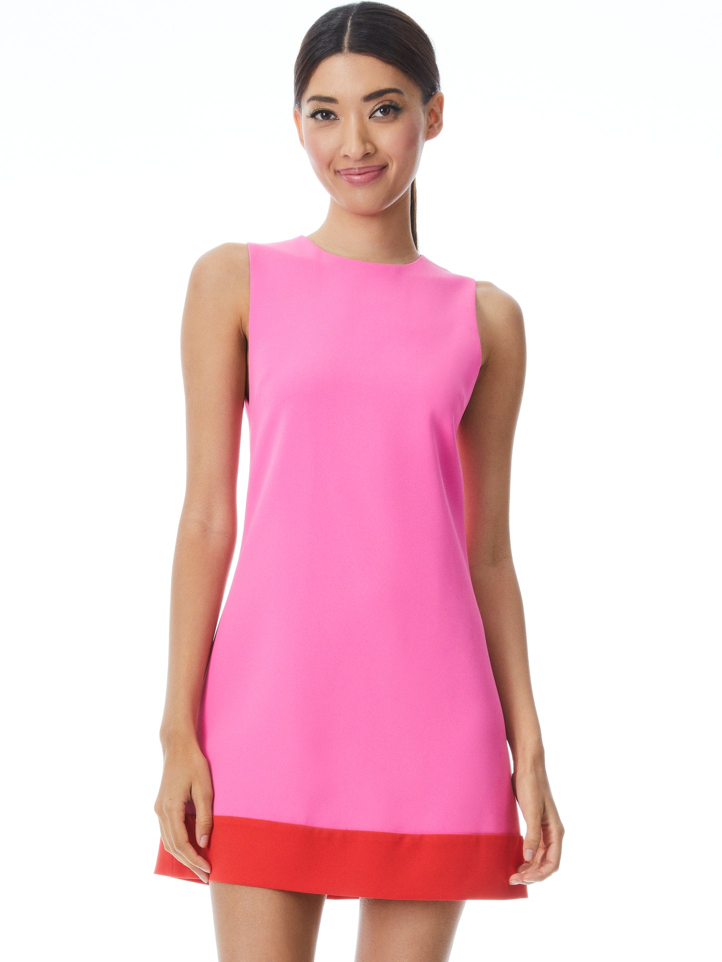 ALICE + OLVIA COLEY COMBINATION HEM DRESS