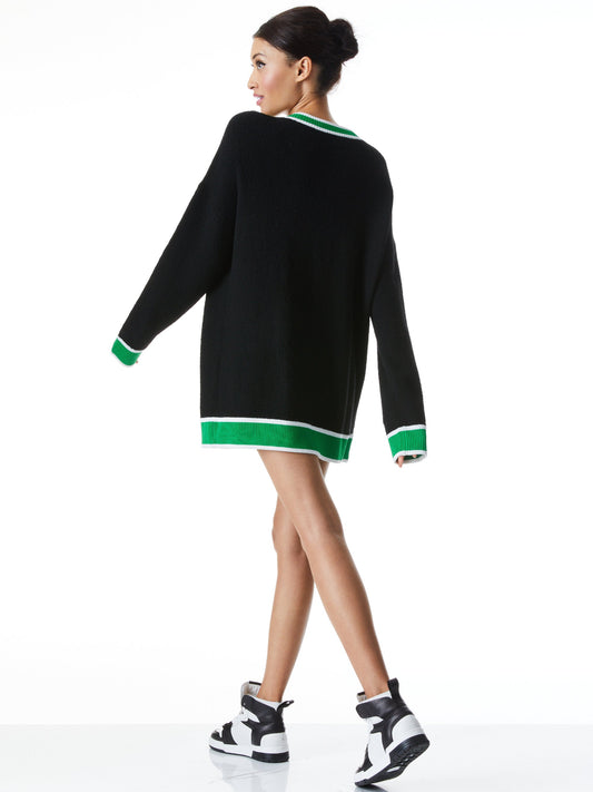 Alice & Olivia Barry Oversized V-Neck Cardigan