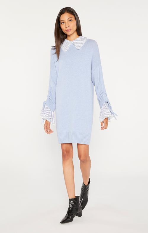 cinq a sept collar atlas dress