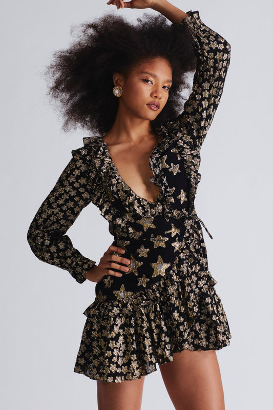 LoveShackFancy Findlay Wrap Mini Dress