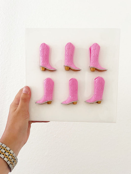 8x8 Rhinestone Pink Boots