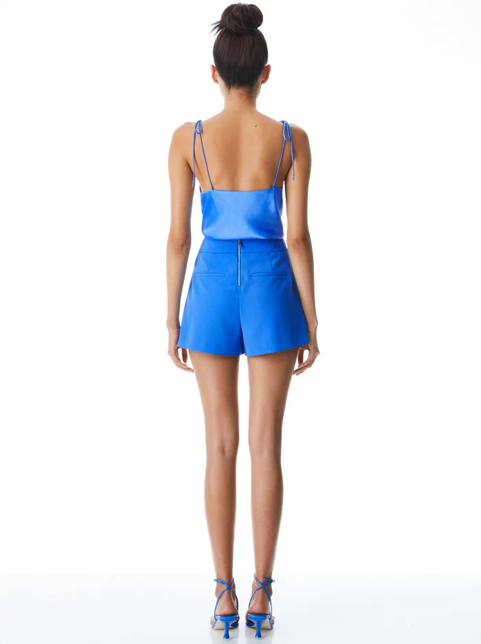 ALICE + OLIVIA HARMON TIED STRAP DRAPEY SLIP TANK