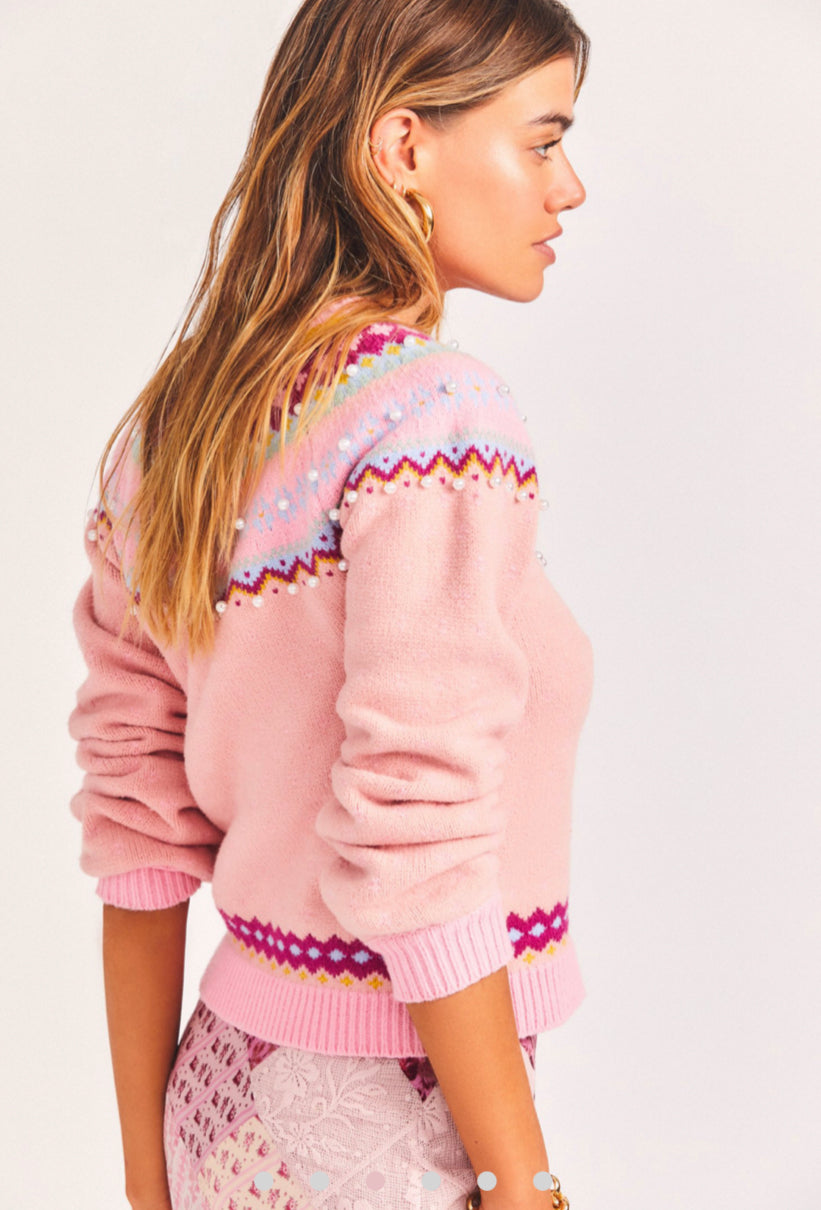 LOVESHACKFANCY CRAWLEY PULLOVER