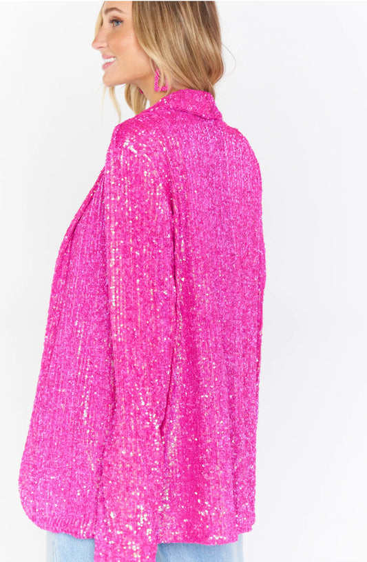 DANCE BLAZER - PINK DISCO SEQUIN