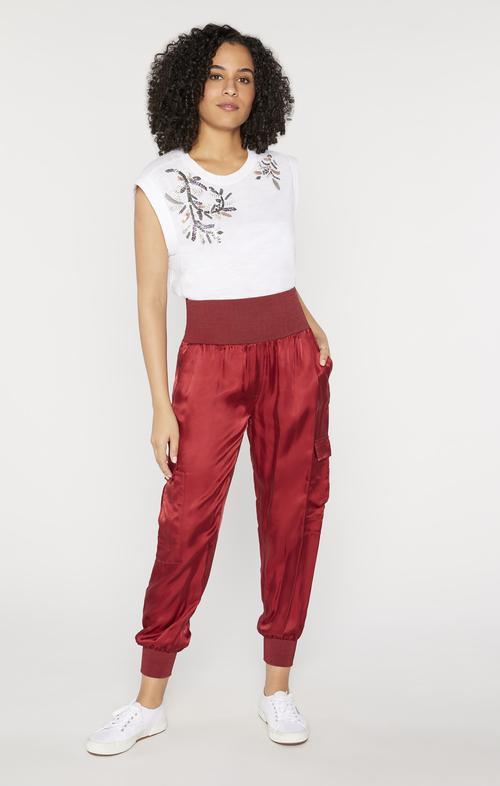 Cinq a Sept Giles Pant - Cupro Umber