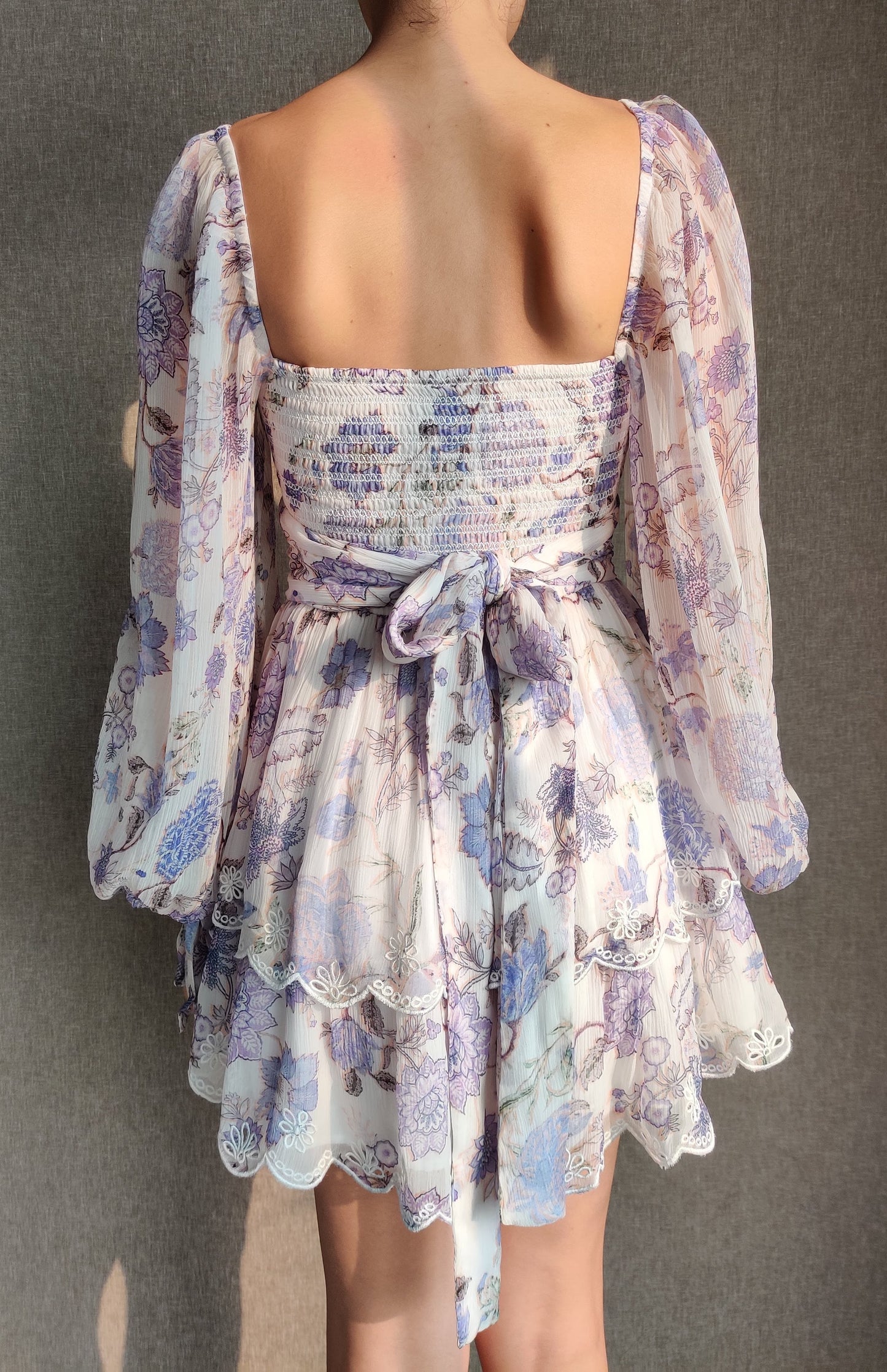 Hemant & Nandita Iris Chiffon Short Dress