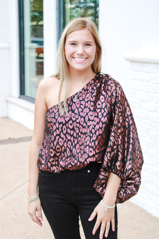 ROSE ONE SHOULDER TOP