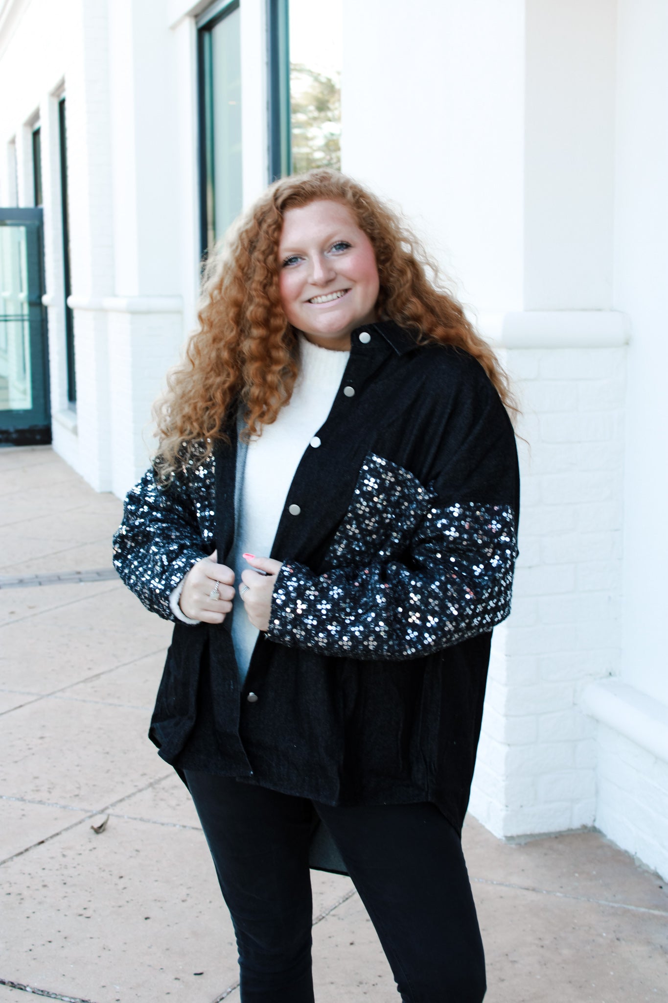 Black Color Block Jacket