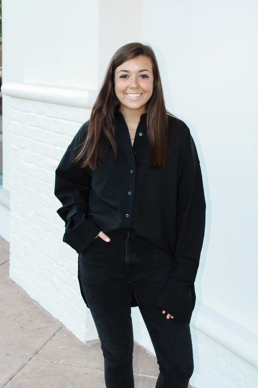 Good American Tabbed Poplin Shirt