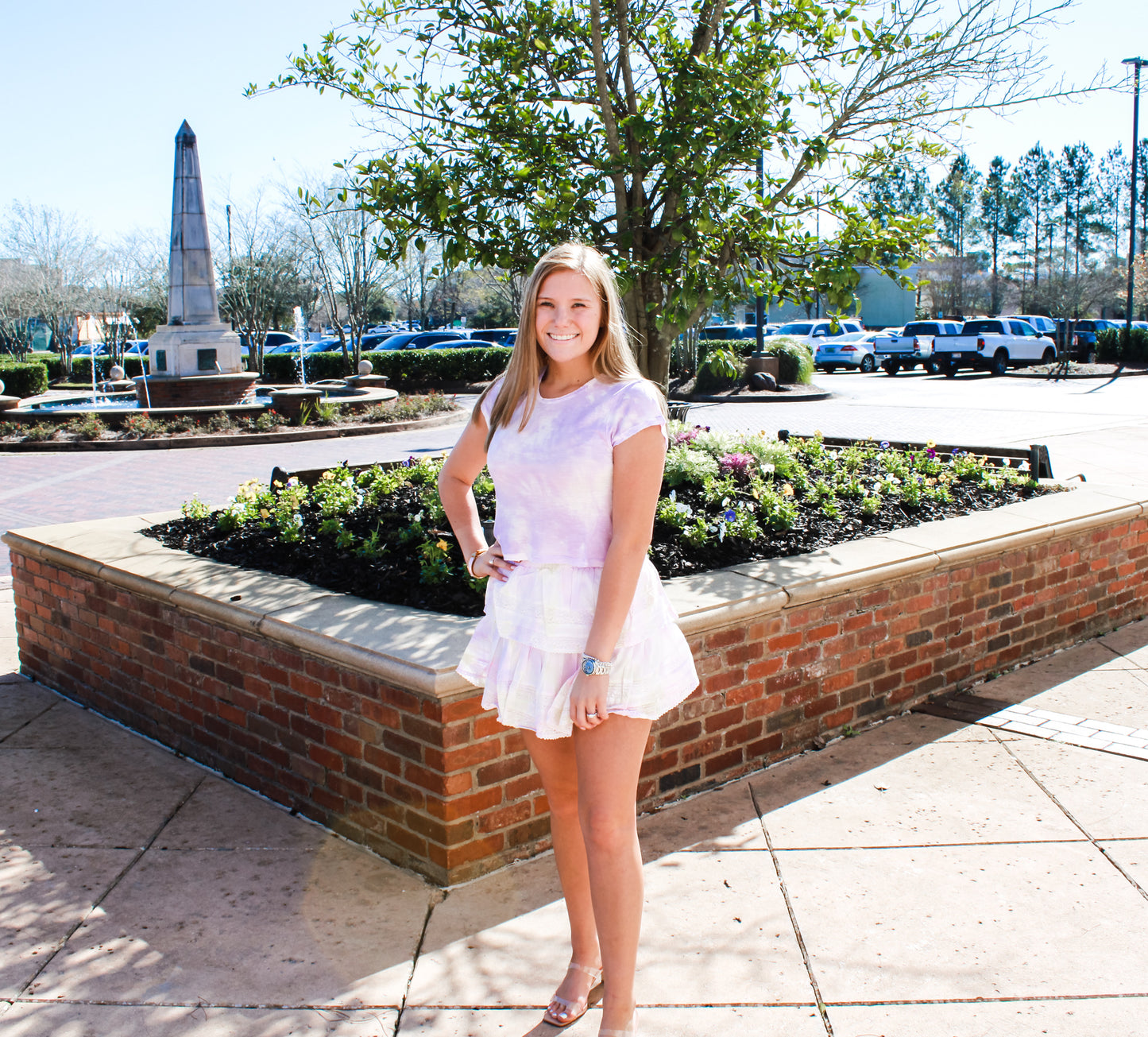 LoveShackFancy Ruffle Mini Skirt - Multi Tie Dye