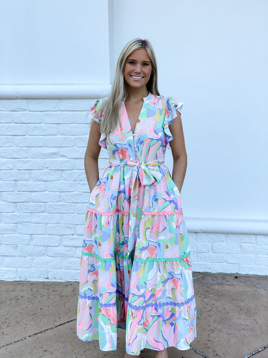 CROSBY KEMBLE DRESS - PALM BEACH