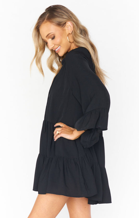VIOLA MINI DRESS - BLACK