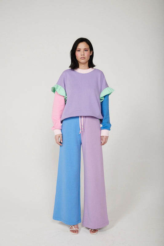 OLIVA RUBIN COLOR BLOCK TROUSERS
