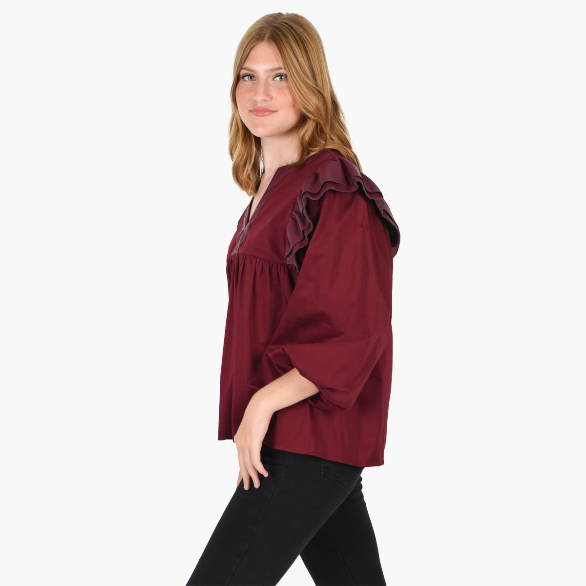 PENELOPE TOP - BURGUNDY