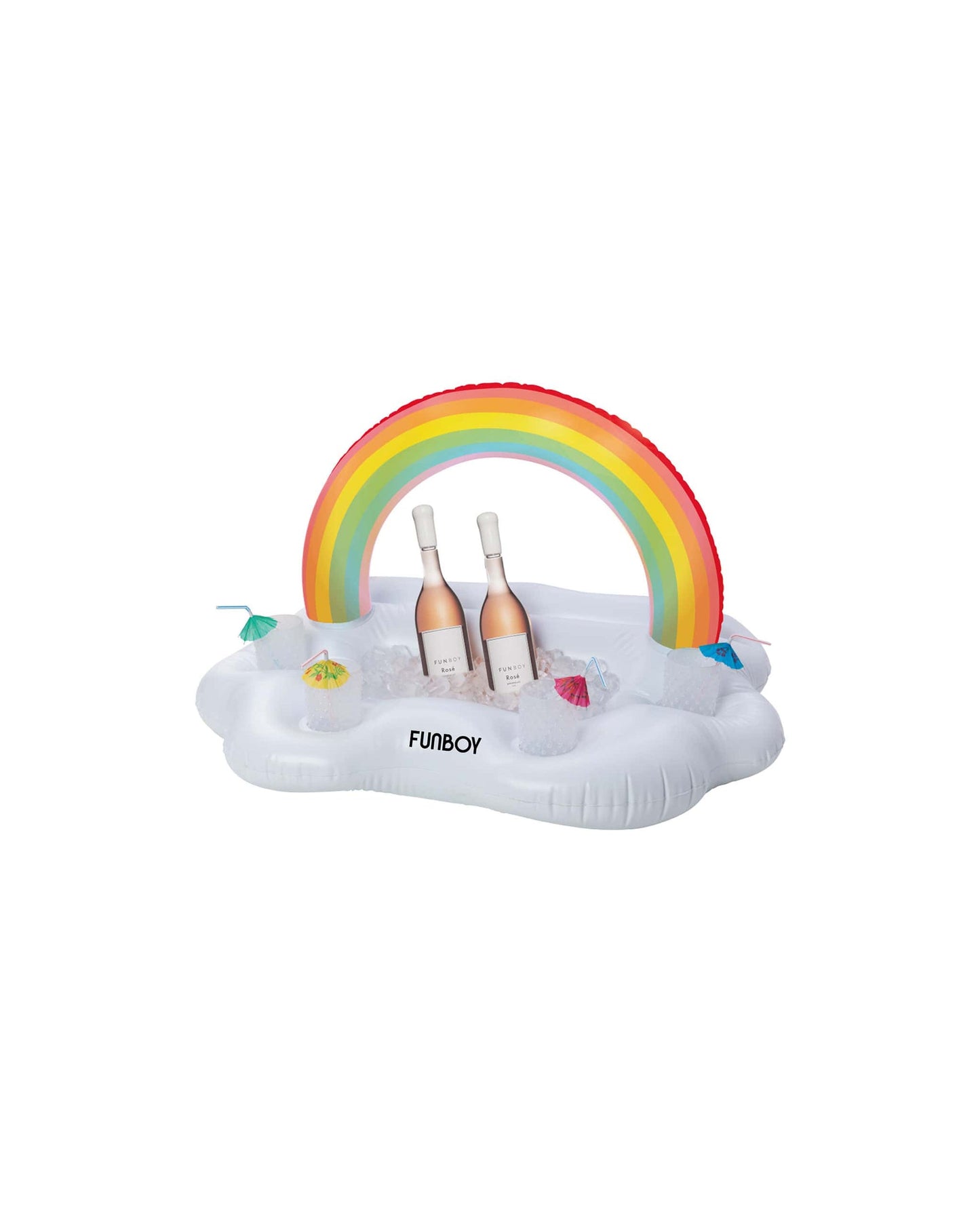 Inflatable Cooler = Rainbow Cloud Floating Drink Station