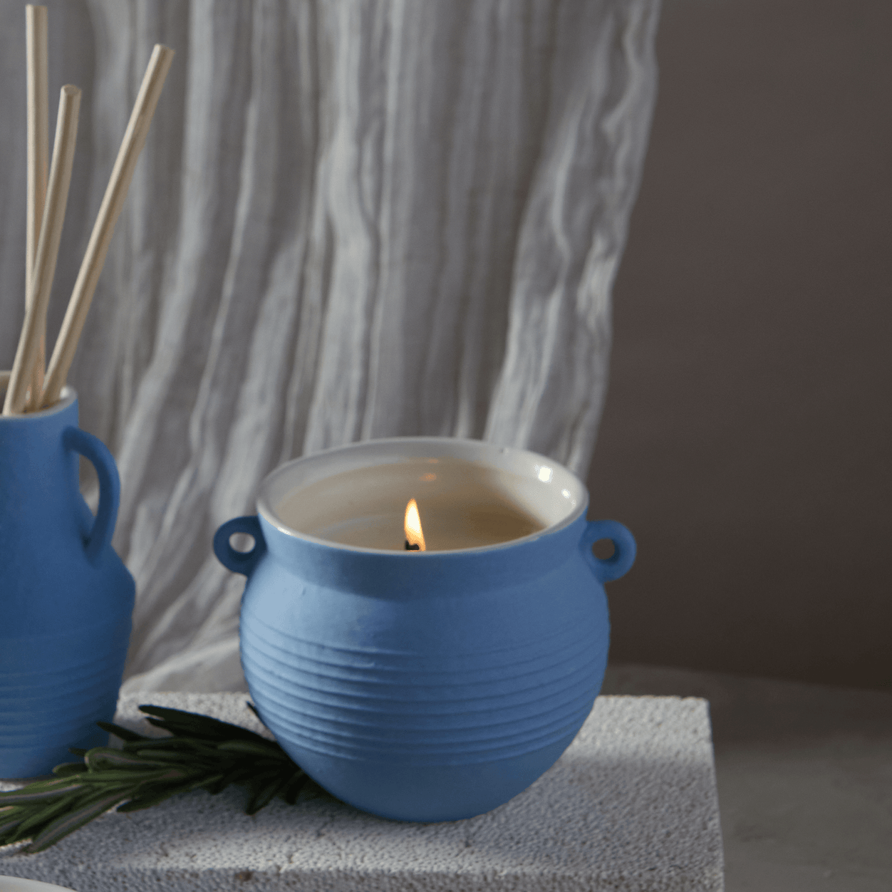 Santorini 8.5 oz. Candle - Rosemary Sea Salt