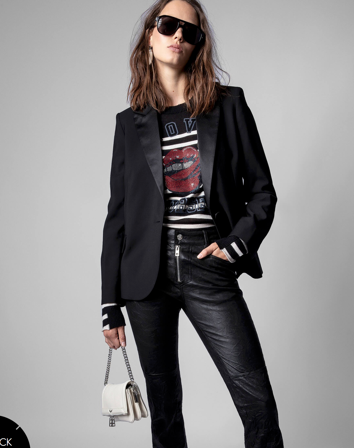 ZADIG AND VOLTAIRE CASHMERE STRIPES SWEATER