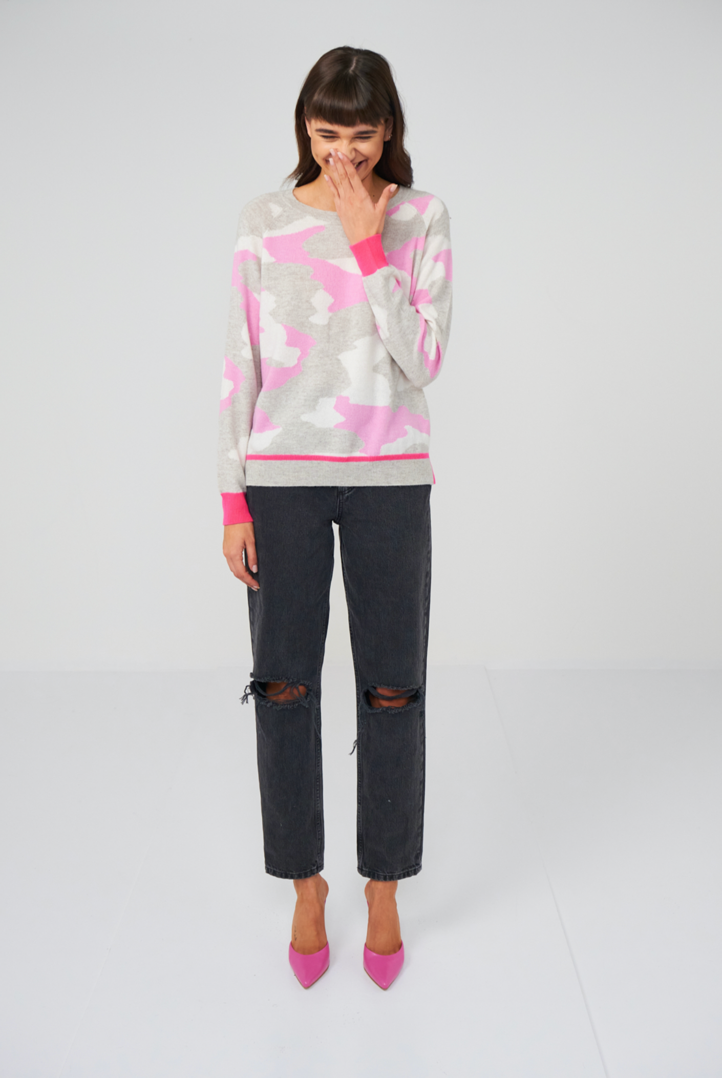 Brodie Cashmere Coco Camo - Pink