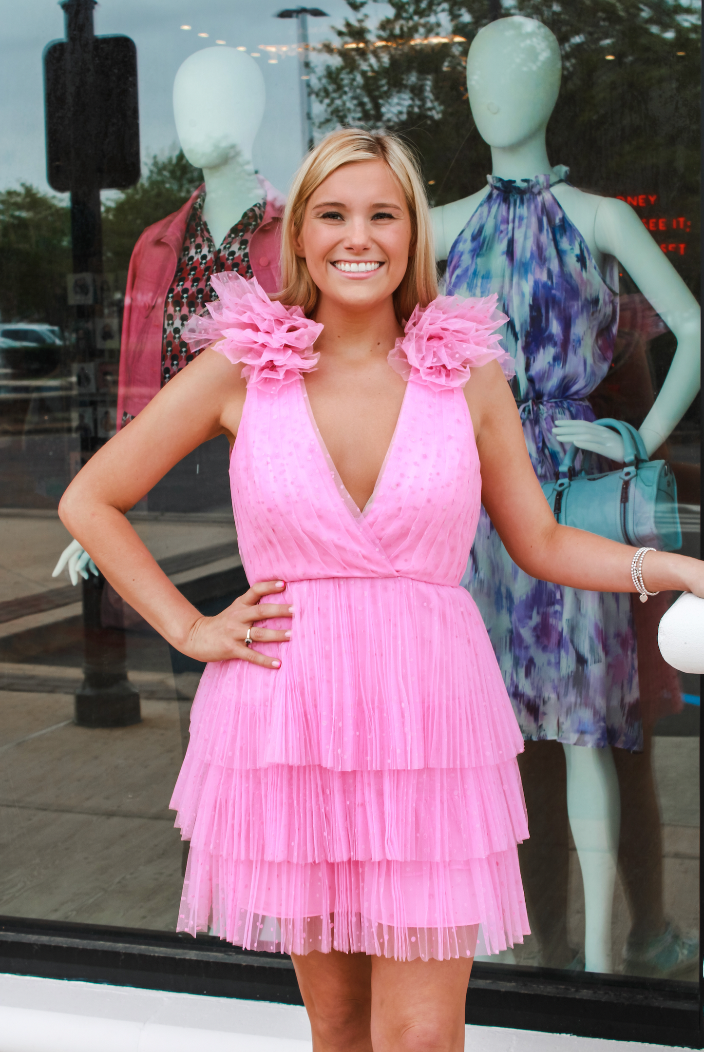 Monique Lhuillier Bubblegum Tulle Dress