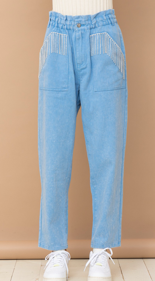 Sky Blue Denim Pants