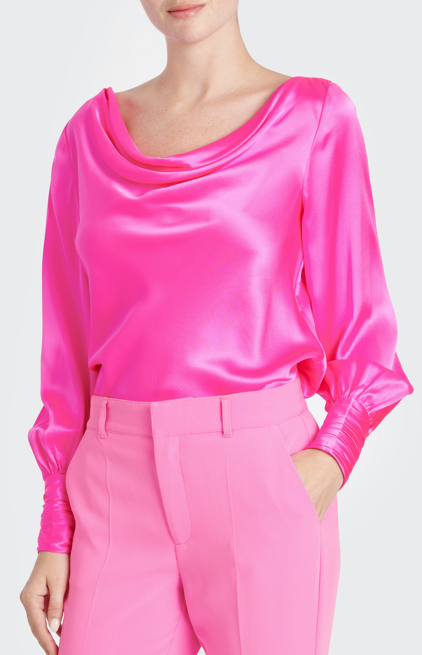 CINQ A SEPT Taylee Top - Neon Pink