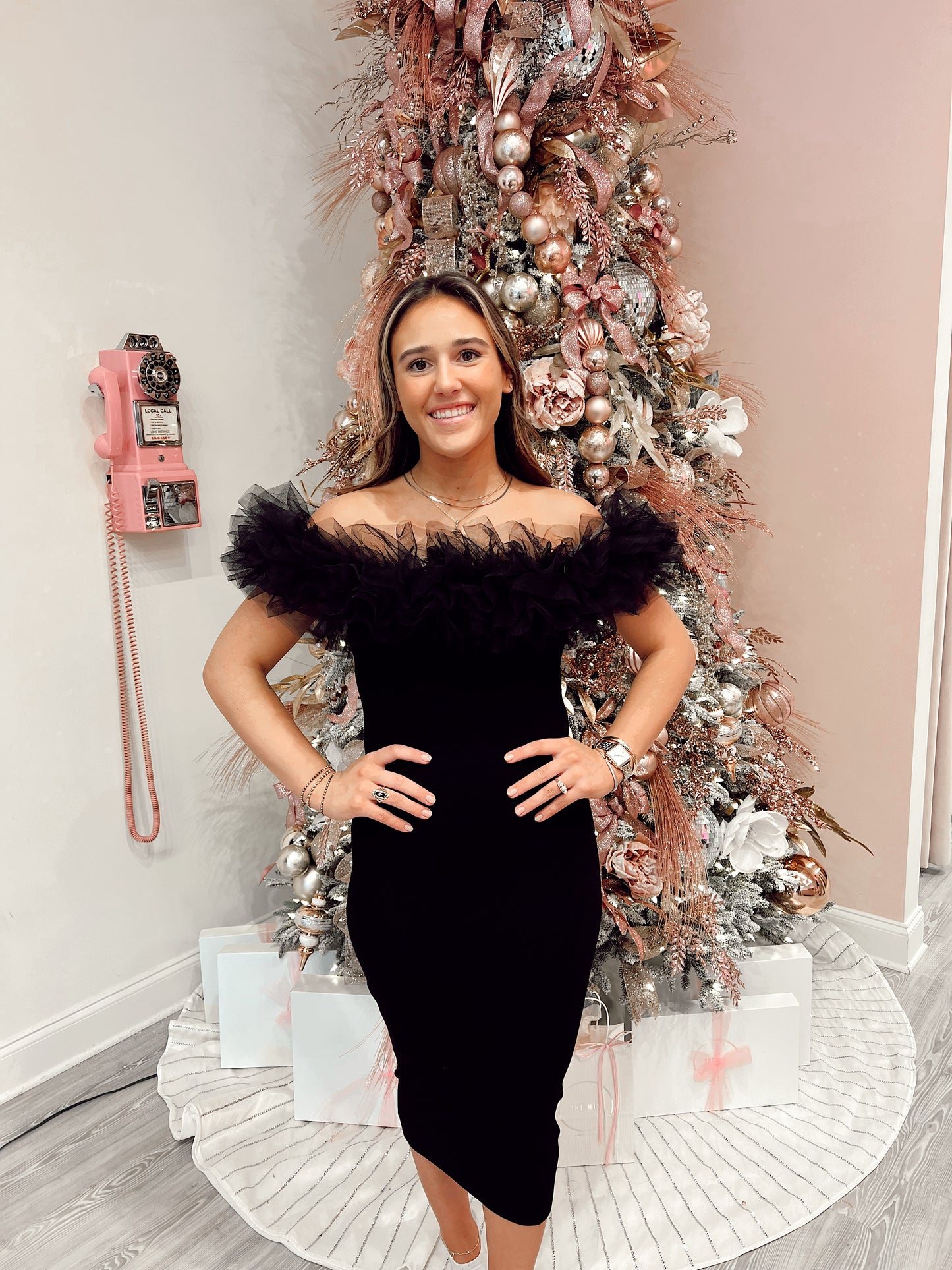 Autumn Cashmere Tulle Off-The-Shoulder Dress