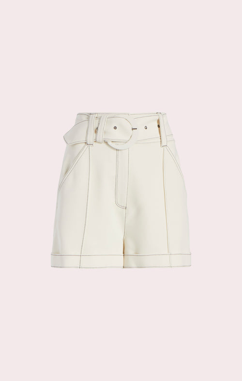 CINQ A SEPT ALDI SHORT - ALABASTER/BLACK