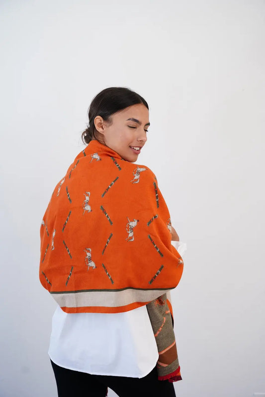 Equestrian Orange Scarf