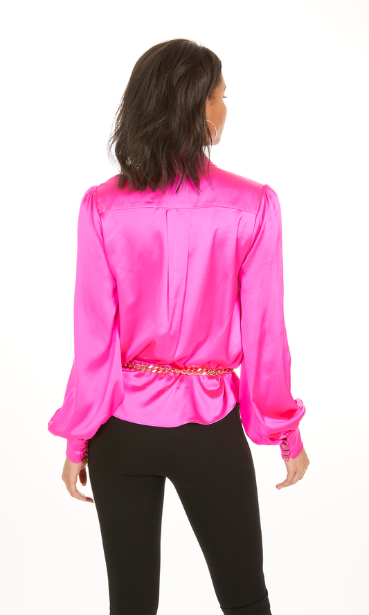 AURELIE BLOUSE HOT PINK