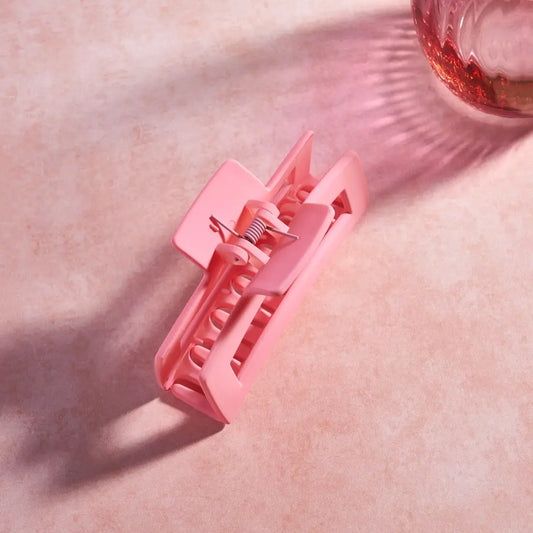 Pink Rectangle Jaw Hair Clip