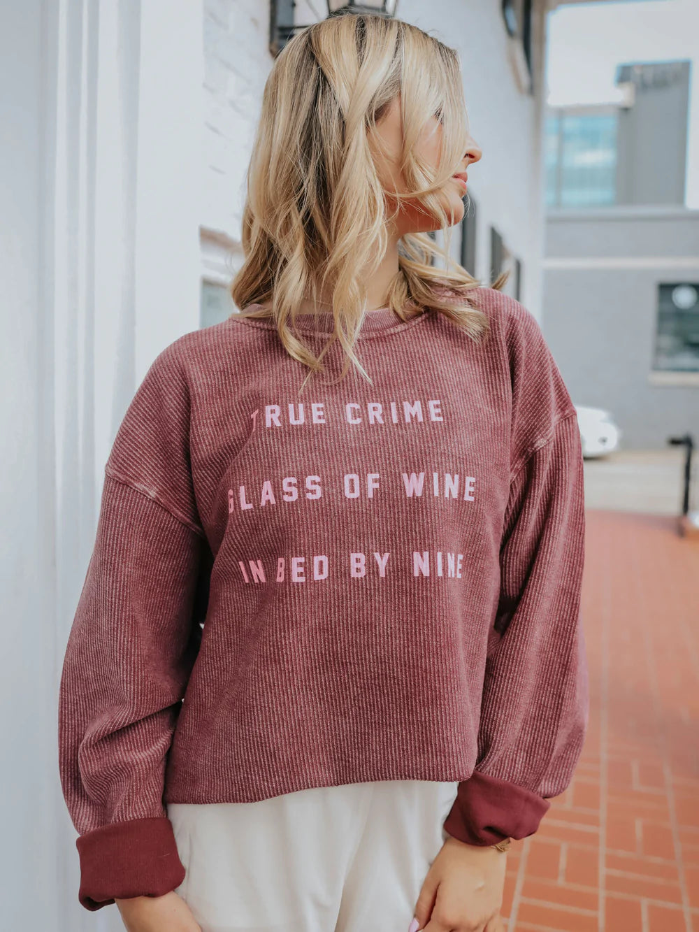 TRUE CRIME CORDED SWEATSHIRT